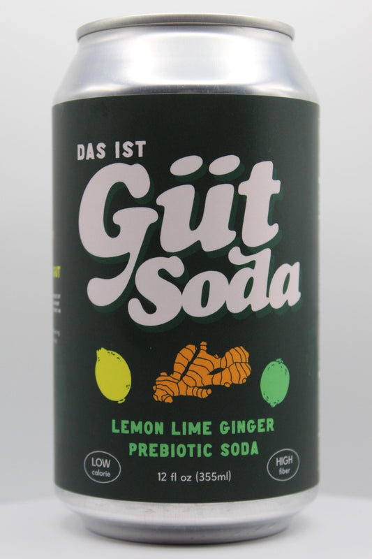 Güt Soda | Lemon Lime Ginger | 4pk 12oz Cans